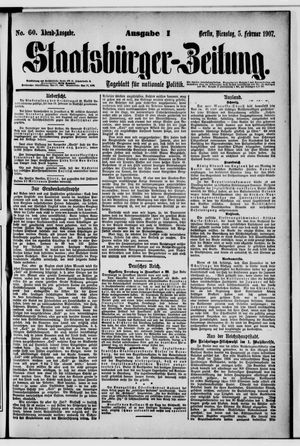 Staatsbürger-Zeitung on Feb 5, 1907