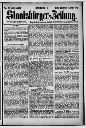 Staatsbürger-Zeitung on Feb 9, 1907