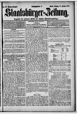 Staatsbürger-Zeitung vom 10.02.1907