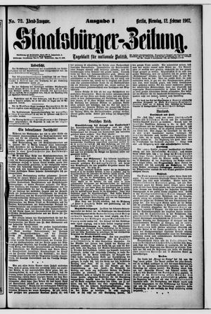 Staatsbürger-Zeitung on Feb 12, 1907