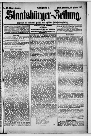 Staatsbürger-Zeitung vom 14.02.1907