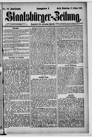 Staatsbürger-Zeitung vom 14.02.1907