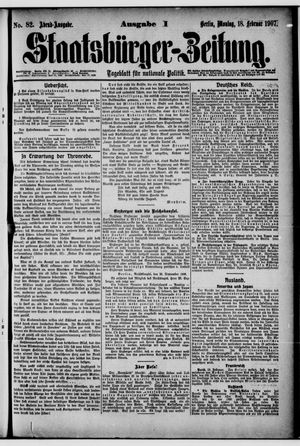 Staatsbürger-Zeitung vom 18.02.1907