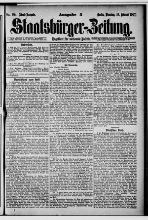 Staatsbürger-Zeitung on Feb 19, 1907