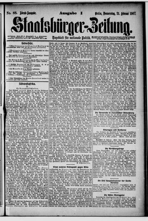 Staatsbürger-Zeitung vom 21.02.1907