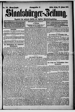 Staatsbürger-Zeitung on Feb 22, 1907