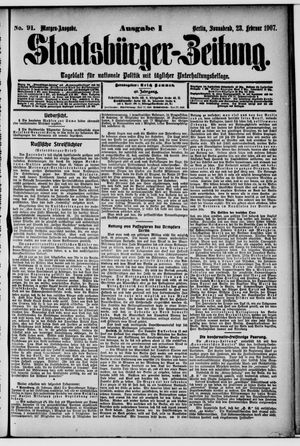 Staatsbürger-Zeitung vom 23.02.1907