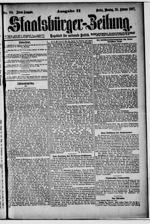 Staatsbürger-Zeitung vom 25.02.1907