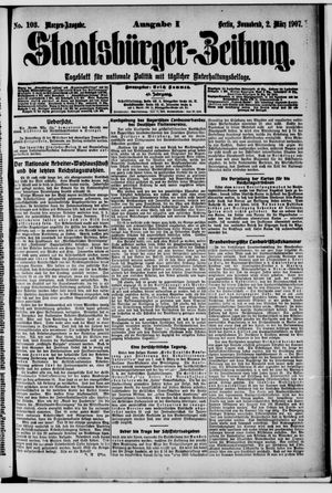 Staatsbürger-Zeitung on Mar 2, 1907