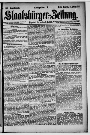 Staatsbürger-Zeitung on Mar 19, 1907