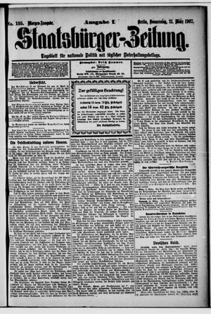 Staatsbürger-Zeitung vom 21.03.1907