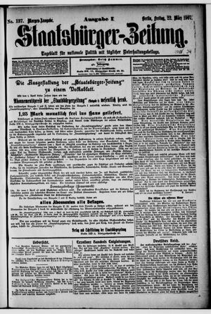 Staatsbürger-Zeitung on Mar 22, 1907