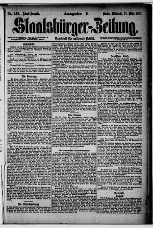Staatsbürger-Zeitung on Mar 27, 1907