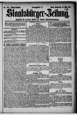 Staatsbürger-Zeitung on Mar 28, 1907