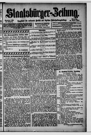 Staatsbürger-Zeitung vom 21.04.1907