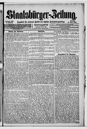 Staatsbürger-Zeitung on Jun 21, 1907