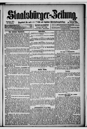 Staatsbürger-Zeitung on Aug 22, 1907