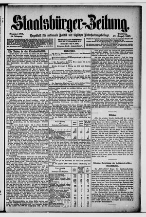 Staatsbürger-Zeitung vom 27.08.1907
