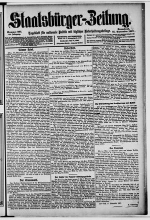 Staatsbürger-Zeitung on Sep 21, 1907