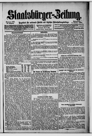 Staatsbürger-Zeitung on Oct 5, 1907