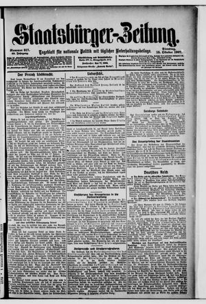 Staatsbürger-Zeitung on Oct 15, 1907