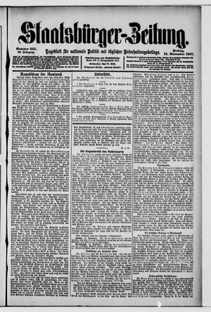 Staatsbürger-Zeitung on Nov 15, 1907