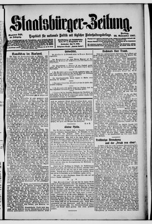 Staatsbürger-Zeitung on Nov 22, 1907