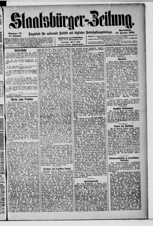 Staatsbürger-Zeitung on Jan 18, 1908