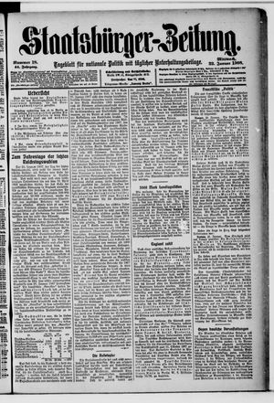 Staatsbürger-Zeitung on Jan 22, 1908