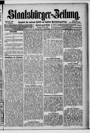 Staatsbürger-Zeitung on Feb 14, 1908