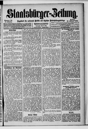 Staatsbürger-Zeitung on Feb 28, 1908