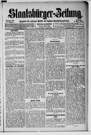 Staatsbürger-Zeitung on Apr 3, 1908
