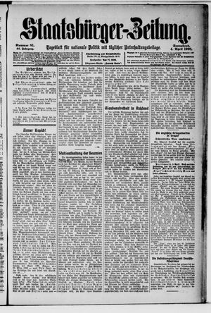 Staatsbürger-Zeitung on Apr 4, 1908