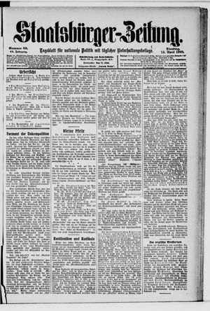 Staatsbürger-Zeitung vom 14.04.1908