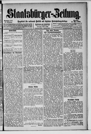 Staatsbürger-Zeitung vom 15.05.1908