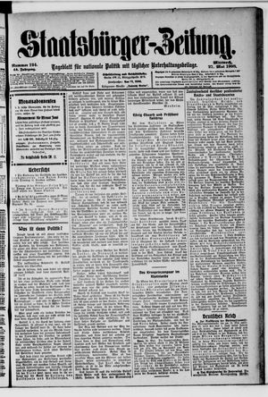 Staatsbürger-Zeitung on May 27, 1908