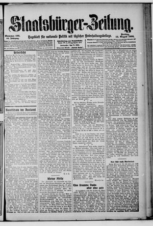 Staatsbürger-Zeitung vom 14.08.1908