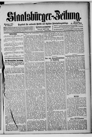 Staatsbürger-Zeitung vom 16.08.1908