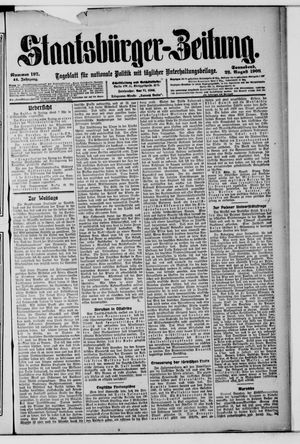 Staatsbürger-Zeitung vom 22.08.1908