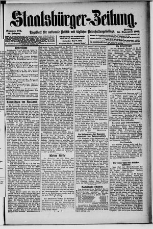 Staatsbürger-Zeitung on Nov 20, 1908