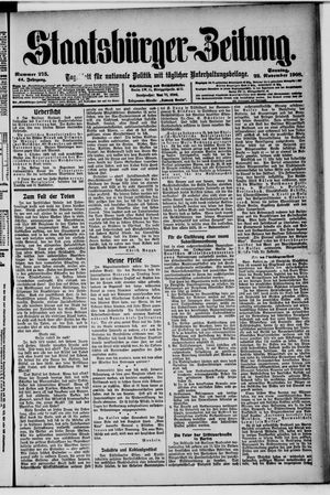 Staatsbürger-Zeitung vom 22.11.1908