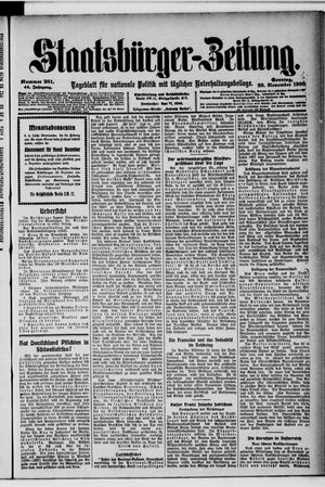 Staatsbürger-Zeitung vom 29.11.1908