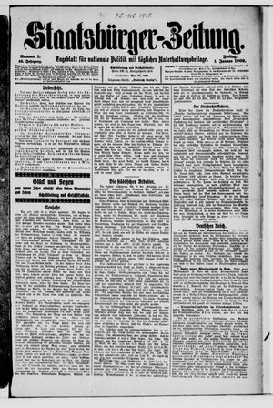 Staatsbürger-Zeitung on Jan 1, 1909