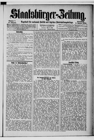 Staatsbürger-Zeitung on Jan 9, 1909