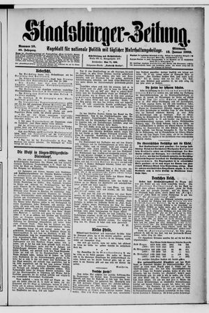 Staatsbürger-Zeitung vom 13.01.1909