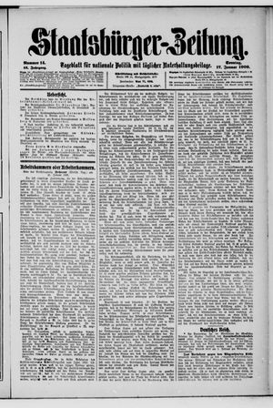 Staatsbürger-Zeitung on Jan 17, 1909