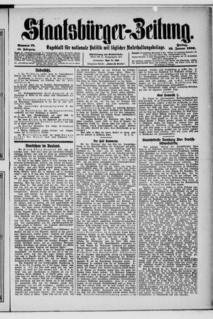 Staatsbürger-Zeitung vom 22.01.1909