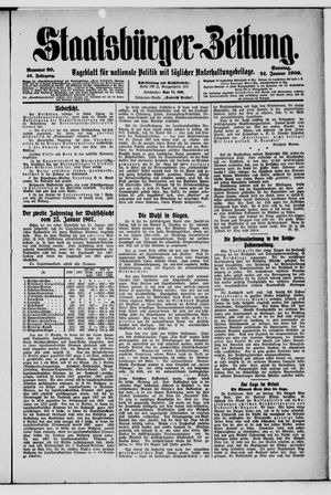 Staatsbürger-Zeitung on Jan 24, 1909