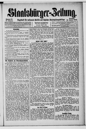 Staatsbürger-Zeitung vom 26.01.1909