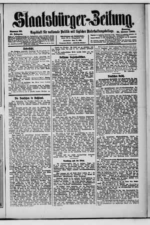 Staatsbürger-Zeitung vom 31.01.1909